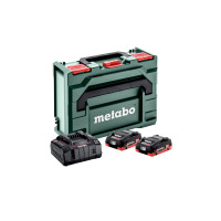 Набор аккумуляторов Metabo 18В 2×4А·ч + зарядное устройство ASC 145 + кейс metaBOX (685130000)