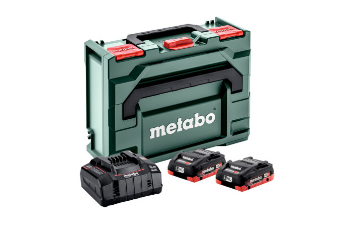 Купити Набір акумуляторів Metabo 18В 2×4А·год + зарядний пристрій ASC 145 + кейс metaBOX (685130000). Офіційний магазин Metabo, фірмова гарантія з доставкою по Украіні