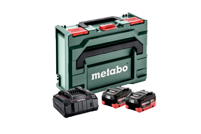 Купить Набор аккумуляторов Metabo 18В 2×8А·ч + зарядное устройство ASC 145 + кейс metaBOX (685131000). Официальный магазин Metabo, фирменная гарантия с доставкой по Украине.