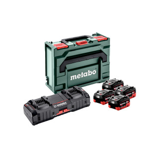 Набір акумуляторів Metabo 18В 4×8А·год + зарядний пристрій ASC 145 Duo + кейс Metaloc (685135000)