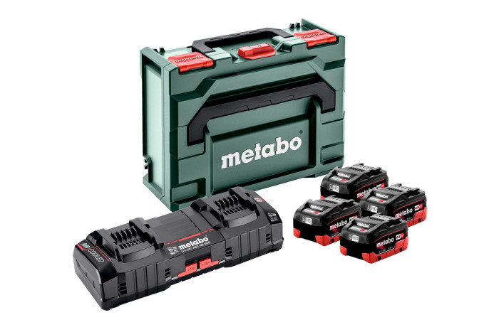 Купить Набор аккумуляторов Metabo 18В 4×8А·ч + зарядное устройство ASC 145 Duo + кейс Metaloc (685135000). Официальный магазин Metabo, фирменная гарантия с доставкой по Украине.