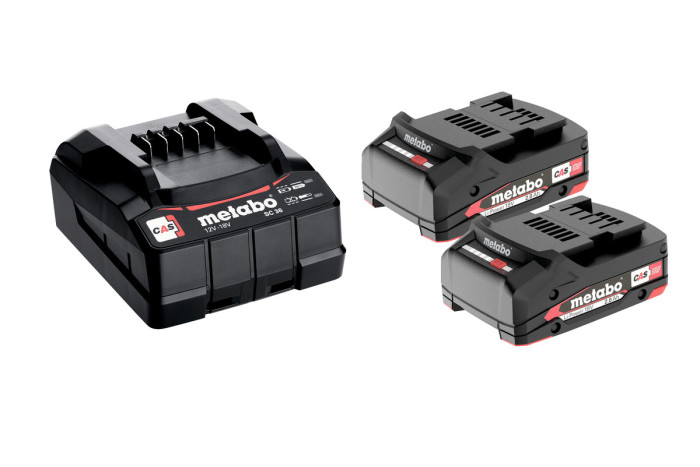 Купити Набір акумуляторів Metabo 18В 2×2А·год + зарядний пристрій SC 30 (685161000). Офіційний магазин Metabo, фірмова гарантія з доставкою по Украіні