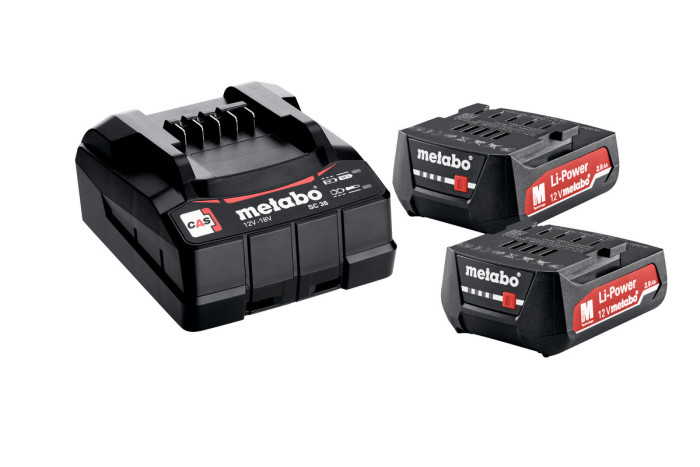 Купити Набір акумуляторів Metabo 12В 2×2А·год + зарядний пристрій SC 30 (685300000). Офіційний магазин Metabo, фірмова гарантія з доставкою по Украіні