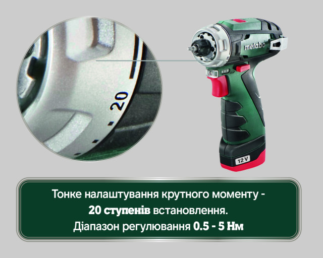 Акумуляторний дриль-шуруповерт Metabo PowerMaxx BS (600079500)