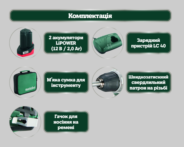 Аккумуляторная дрель-шуруповерт Metabo PowerMaxx BS (600079550)