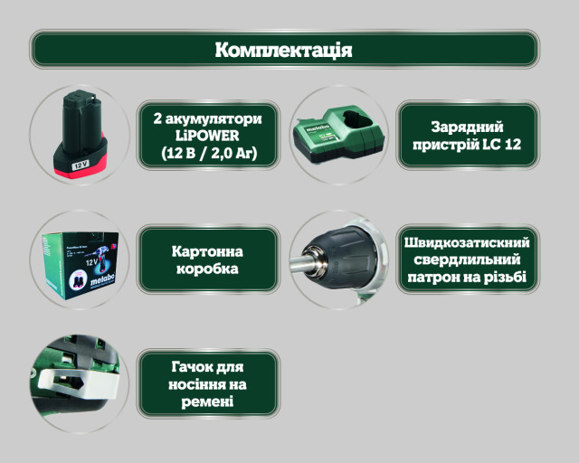Акумуляторний дриль-шуруповерт Metabo PowerMaxx BS Basic (600984000)