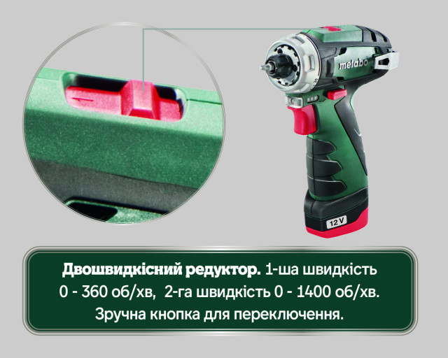 Акумуляторний дриль-шуруповерт Metabo PowerMaxx BS Basic (600984000)
