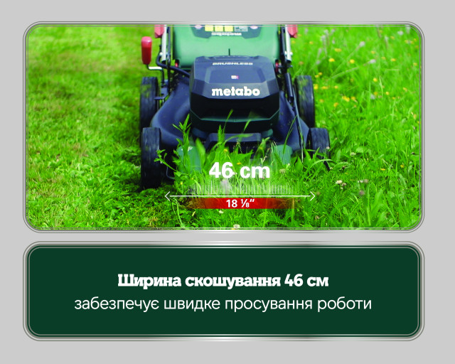 Акумуляторна газонокосарка Metabo RM 36-18 LTX BL 46 (601606850)