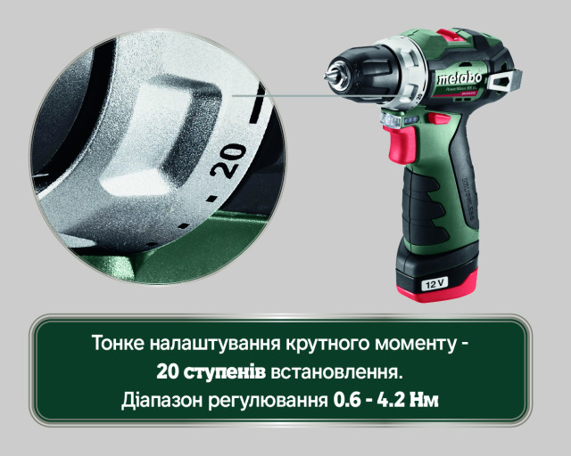 Аккумуляторная дрель-шуруповерт Metabo PowerMaxx BS BL (601721500)