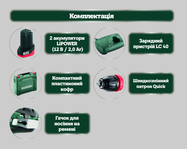 Аккумуляторная дрель-шуруповерт Metabo PowerMaxx BS BL Q (601749500)