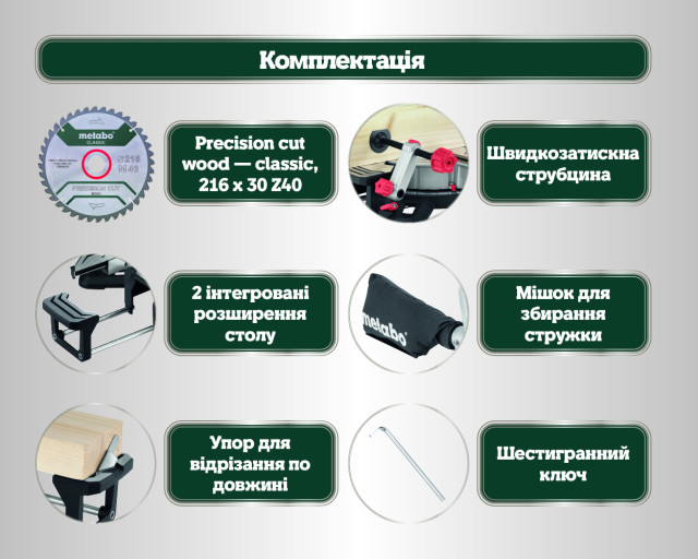 Торцовочная пила Metabo KS 216 M (610216000)