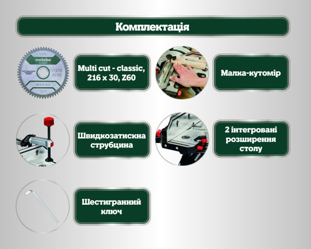 Торцювальна пила Metabo KGSВ 72 Xact SYM (612216000)