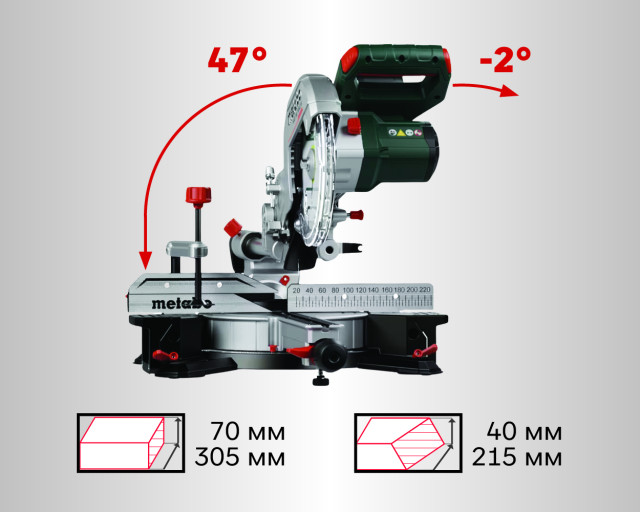 Акумуляторна торцювальна пила Metabo KGS 18 LTX BL 216 (614216650)