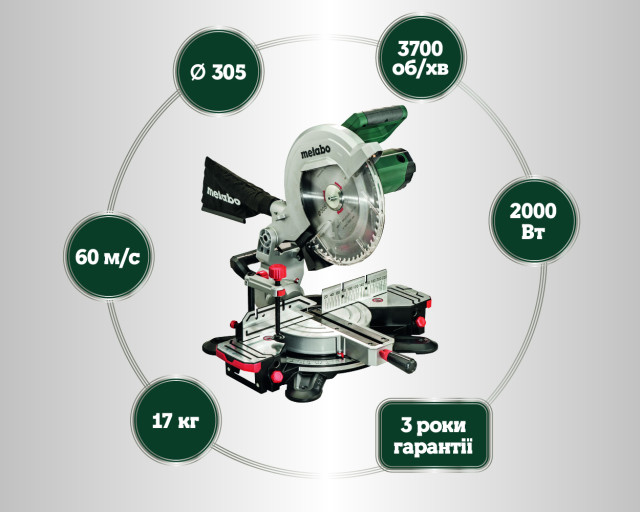 Торцювальна пила Metabo KS 305 M (619003000)
