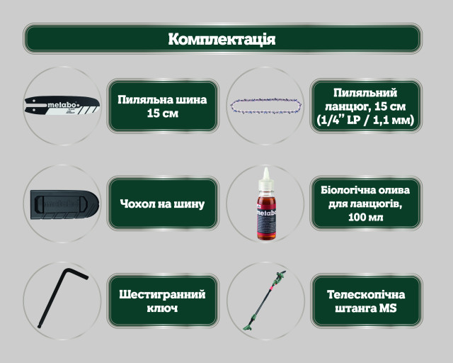 Аккумуляторная пила по дереву Metabo MS 18 LTX 15 Set (691229000)