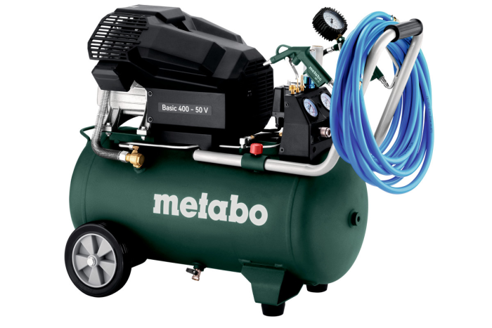 Купити Компресор Metabo Basic 400-50 V (601526000). Офіційний магазин Metabo, фірмова гарантія з доставкою по Украіні