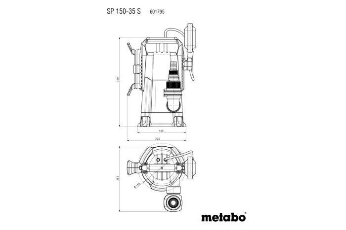 Купити Занурювальний насос для брудної води Metabo SP 150-35 S  (601795000). Офіційний магазин Metabo, фірмова гарантія з доставкою по Украіні