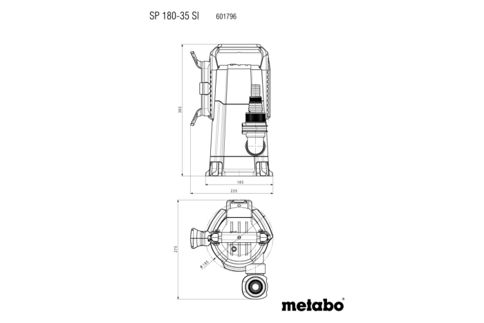 Купить Погружной насос для грязной воды Metabo SP 180-35 SI (601796000). Официальный магазин Metabo, фирменная гарантия с доставкой по Украине.