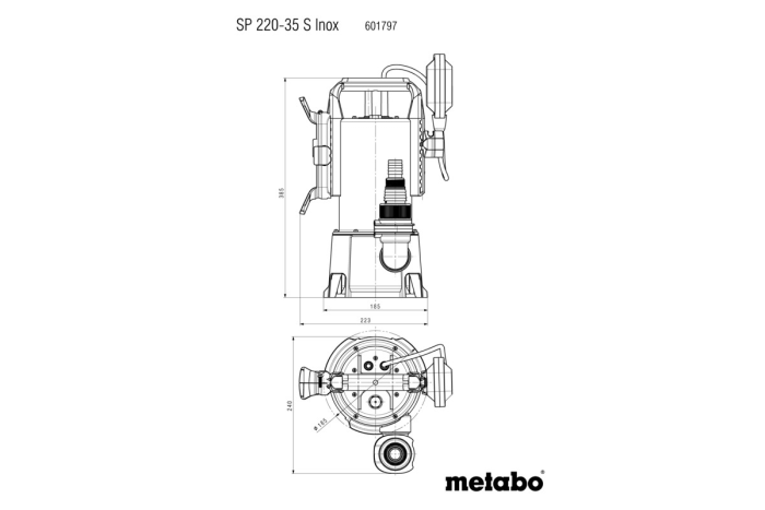 Купить Погружной насос для грязной воды Metabo SP 220-35 S Inox (601797000). Официальный магазин Metabo, фирменная гарантия с доставкой по Украине.