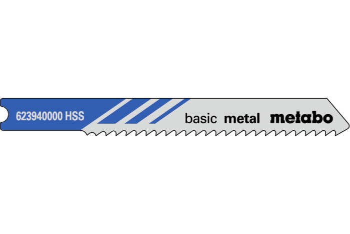 Купити 5 пилкових U-подібних полотен для лобзиків Metabo «Basic Metal», 52/2,0 мм (623940000). Офіційний магазин Metabo, фірмова гарантія з доставкою по Украіні