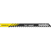 5 пилкових U-подібних полотен для лобзиків Metabo «Fast Wood», 82/4,0 мм (623944000)