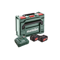 Набір акумуляторів Metabo 18В 2×4А·год + зарядний пристрій ASC 55 + кейс Metaloc (685064000)
