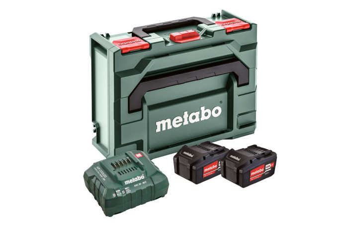 Купити Набір акумуляторів Metabo 18В 2×4А·год + зарядний пристрій ASC 55 + кейс Metaloc (685064000). Офіційний магазин Metabo, фірмова гарантія з доставкою по Украіні