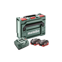 Набор аккумуляторов Metabo 18В 2×5,5А·ч + зарядное устройство ASC 145 + кейс MetaLoc (685077000)