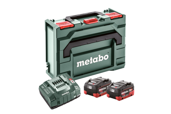 Купити Набір акумуляторів Metabo 18В 2×5,5А·год + зарядний пристрій ASC 145 + кейс MetaLoc (685077000). Офіційний магазин Metabo, фірмова гарантія з доставкою по Украіні