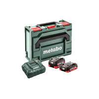 Набір акумуляторів Metabo 18В 4,0А·год + 5,5А·год + зарядний пристрій ASC 55 + кейс Metaloc (685136000)