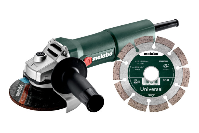 Купити Кутова шліфувальна машина (болгарка) Metabo W 750-125 Set (603605920). Офіційний магазин Metabo, фірмова гарантія з доставкою по Украіні