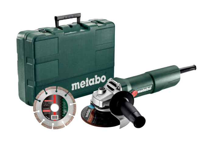 Купить Угловая шлифовальная машина (болгарка) Metabo W 750-125 Set (603605510). Официальный магазин Metabo, фирменная гарантия с доставкой по Украине.