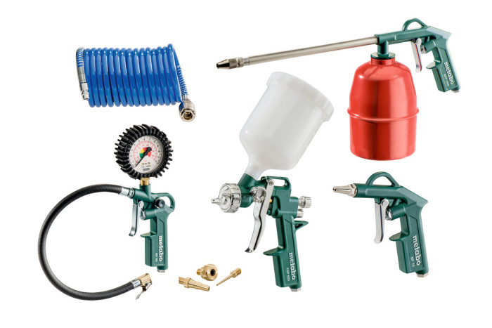 Купити Комплект пневматичних інструментів Metabo LPZ 7 Set (601586000). Офіційний магазин Metabo, фірмова гарантія з доставкою по Украіні