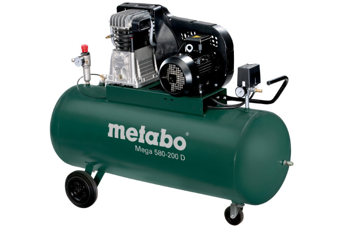 Купить Компрессор Metabo Mega 580-200 D (601588000). Официальный магазин Metabo, фирменная гарантия с доставкой по Украине.
