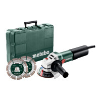 Кутова шліфувальна машина (болгарка) Metabo WQ 1100-125 Set (610035510)
