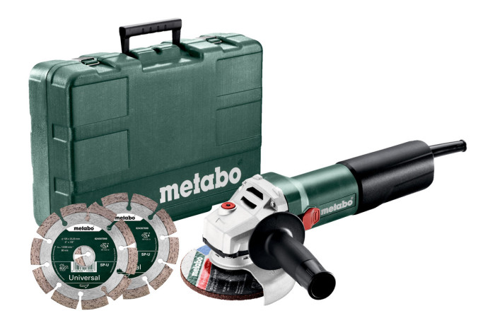 Купити Кутова шліфувальна машина (болгарка) Metabo WQ 1100-125 Set (610035510). Офіційний магазин Metabo, фірмова гарантія з доставкою по Украіні