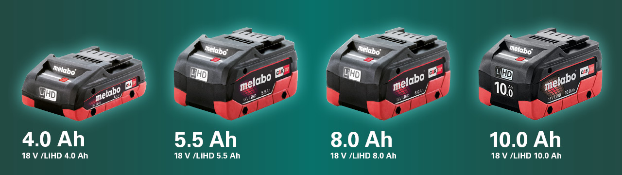 Аккумуляторная технология LiHD от Metabo. Официальный аккумуляторный инструмент Метабо в Украине. Интернет магазин Metabo Brandstore